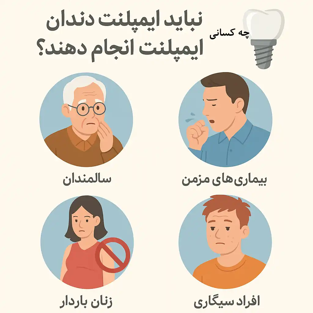 چه کسانی نمی توانند ایمپلنت دندان انجام دهند؟